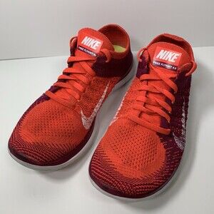 NIke Free Flyknit 4.0 Women’s Size 6 Running Shoes Crimson Orange 631050-616